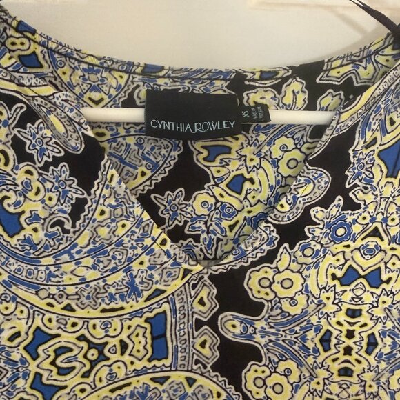 Cynthia Rowley floral print faux wrap dress with 3/4 sleeves - Picture 6 of 7